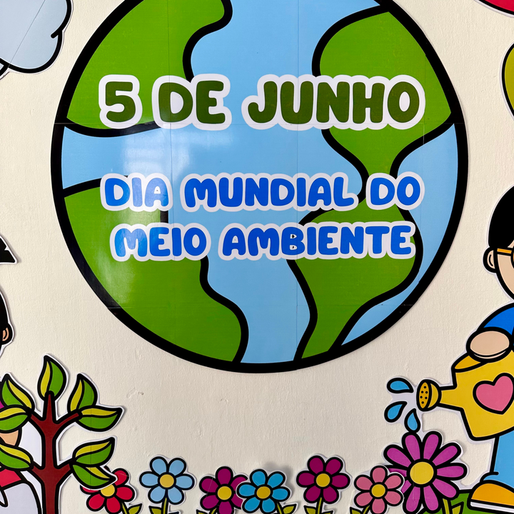 Painel  tema Dia Mundial do Meio Ambiente